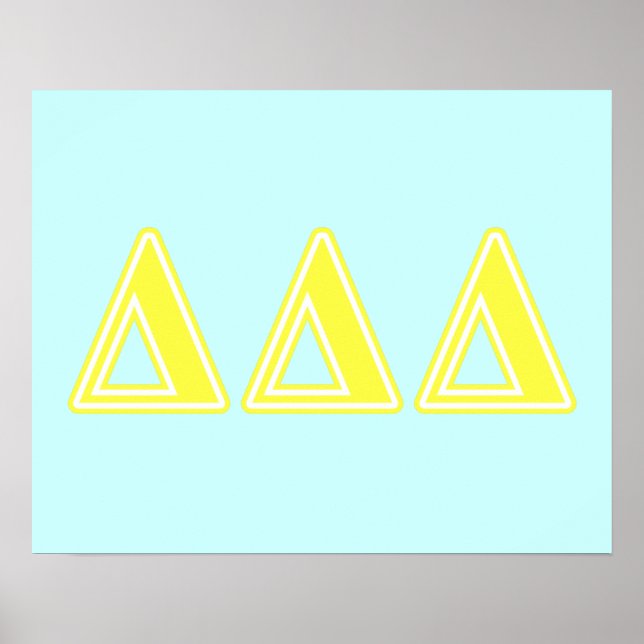 Tri Delta Yellow Letters 3 Poster (Front)