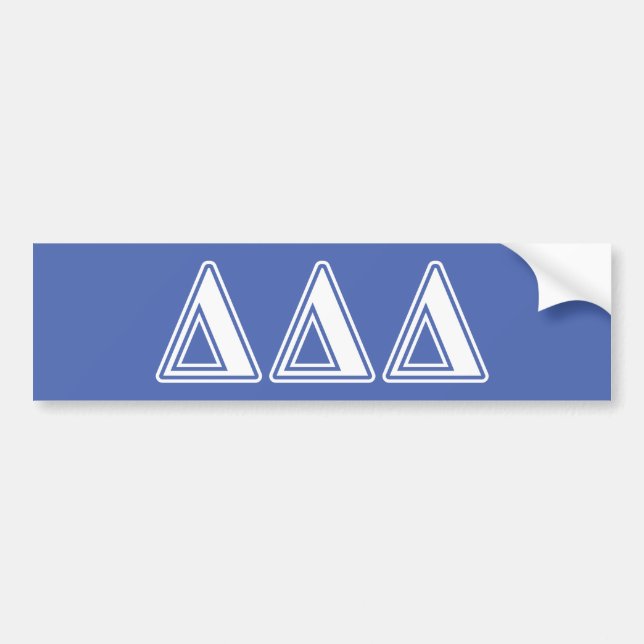 Tri Delta Yellow Letters Bumper Sticker (Front)