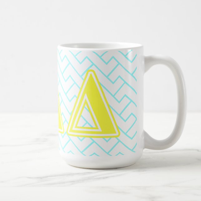 Tri Delta Yellow Letters Coffee Mug (Right)
