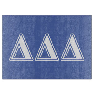 Tri Delta Yellow Letters Cutting Board