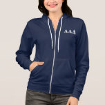 Tri Delta Yellow Letters Hoodie at Zazzle