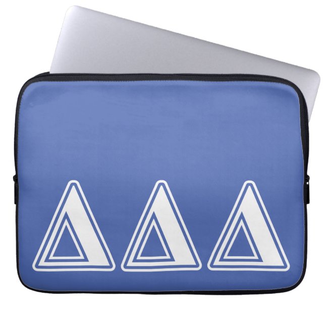 Tri Delta Yellow Letters Laptop Sleeve (Front)