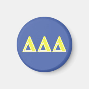 Tri Delta Yellow Letters Magnet