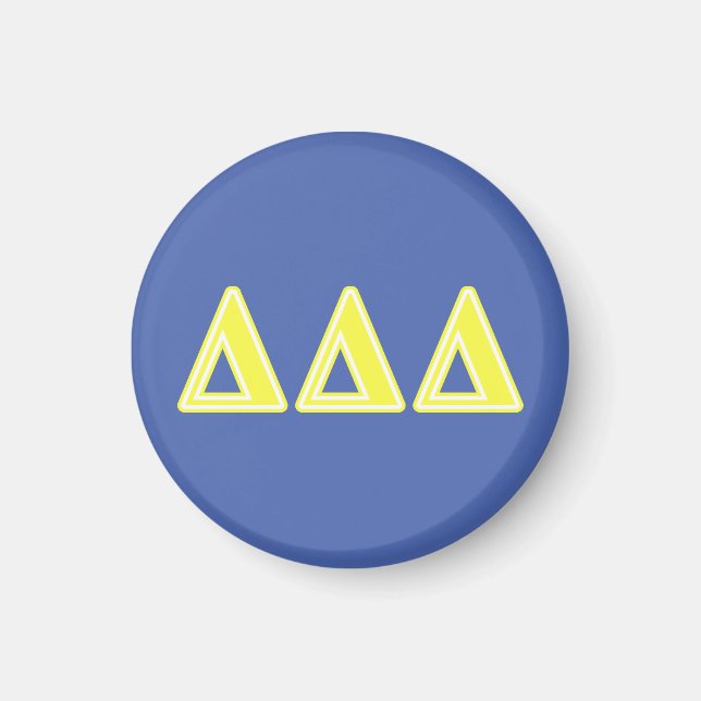 Tri Delta Yellow Letters Magnet (Front)
