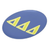 Tri Delta Yellow Letters Melamine Plate (Left Side)