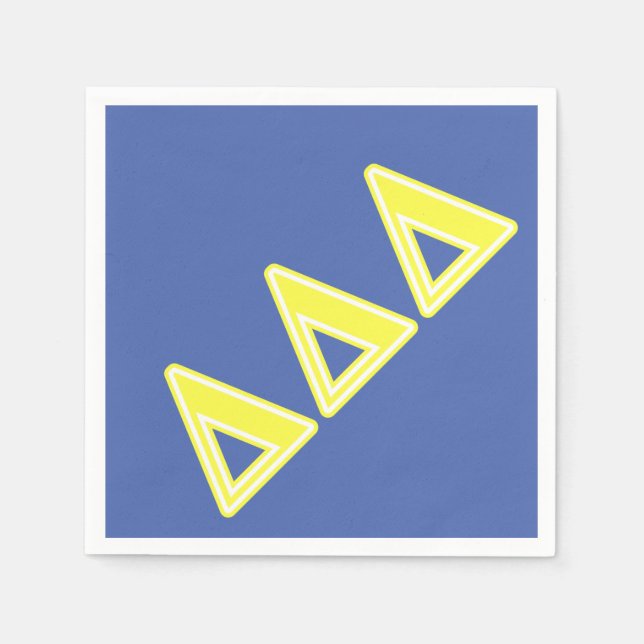 Tri Delta Yellow Letters Napkins (Front)