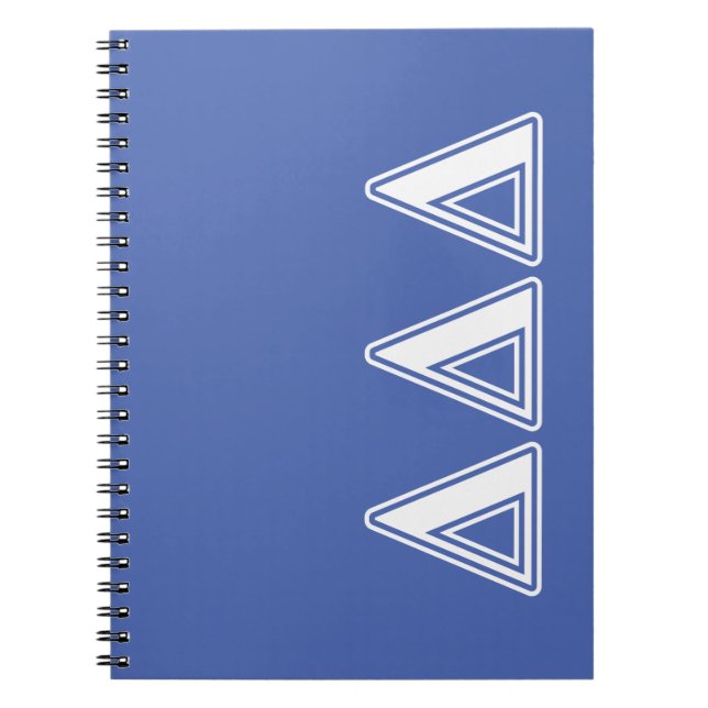 Tri Delta Yellow Letters Notebook (Front)