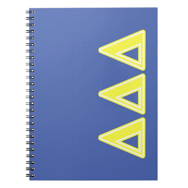 Tri Delta Yellow Letters Notebook (Front)