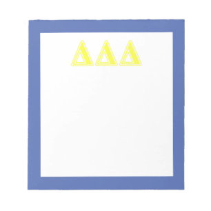 Tri Delta Yellow Letters Notepad