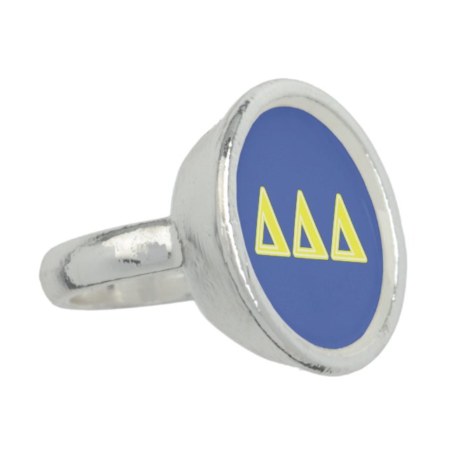 Tri Delta Yellow Letters Ring (Side)