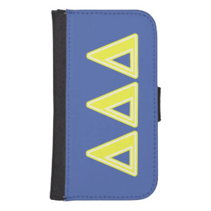 Tri Delta Yellow Letters Wallet Phone Case For Samsung Galaxy S4