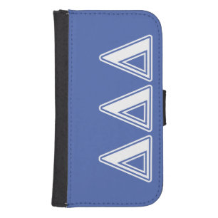 Tri Delta Yellow Letters Galaxy S4 Wallet Case