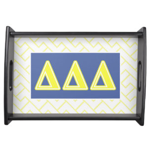 Tri Delta Yellow Letters Serving Tray