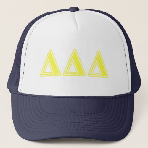 Tri Delta Yellow Letters Trucker Hat