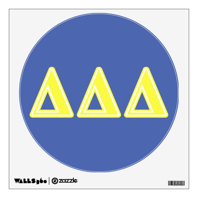 Tri Delta Yellow Letters Wall Decal (Front)
