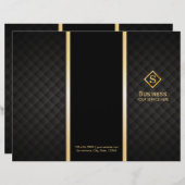 Tri-Fold Gold Diamond Monogram Elegant Brochures (Front/Back)