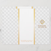 Tri-Fold Gold Diamond Monogram Modern Brochures (Front/Back)