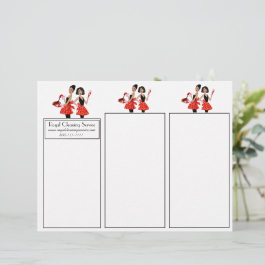 Tri-Fold House Cleaning Brochures (Standing Front)