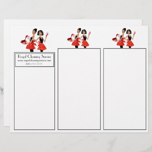 Tri-Fold House Cleaning Brochures (Front/Back)