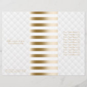 Tri-Fold Modern Gold Stripes & Diamond Quilted (Front)