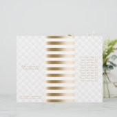 Tri-Fold Modern Gold Stripes & Diamond Quilted (Standing Front)