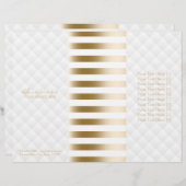 Tri-Fold Modern Gold Stripes & Diamond Quilted (Front/Back)