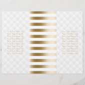 Tri-Fold Modern Gold Stripes & Diamond Quilted (Back)