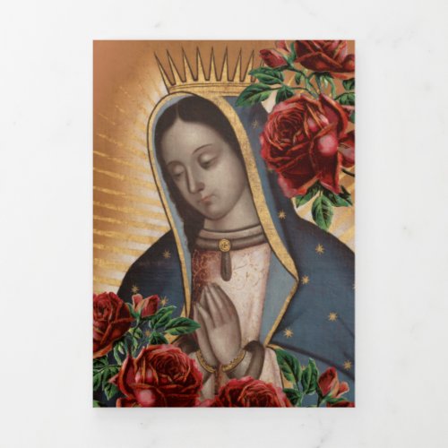Tri_fold Religious Virgin Mary Catholic Funeral