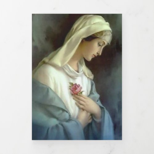 Tri_fold Virgin Mary Catholic Funeral Holy Card