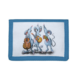 Tri-fold Wallet with Musical Mouses Band