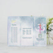Tri-Fold Yoga Massage Brochures Meditation Pose Om (Standing Front)
