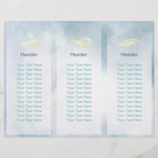 Tri-Fold Yoga Massage Brochures Meditation Pose Om (Back)