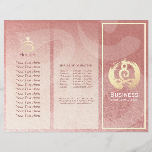 Tri-Fold Yoga Massage Brochures Meditation Posture (Front)