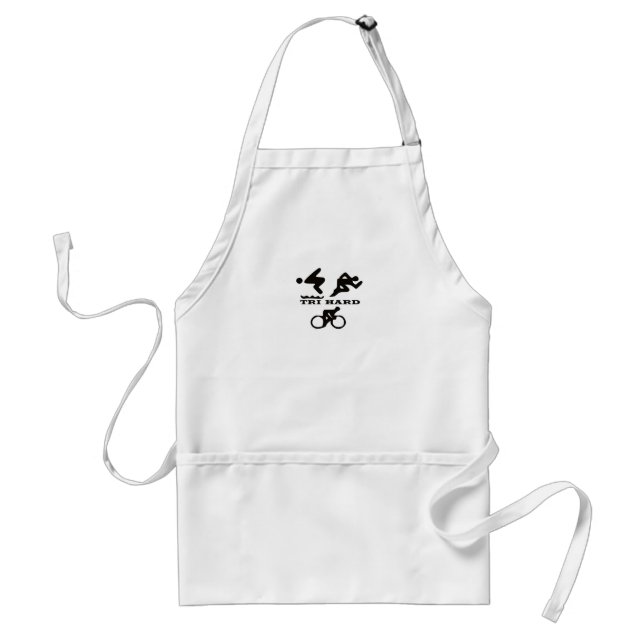 Tri Hard Triathlon Gifts Clothing and Accessories Adult Apron (Front)