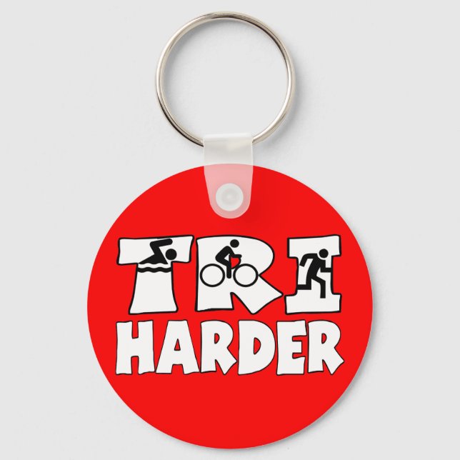 Tri Harder Keychain (Front)