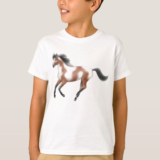 Tri Paint Horse Kids T-Shirt (Front)