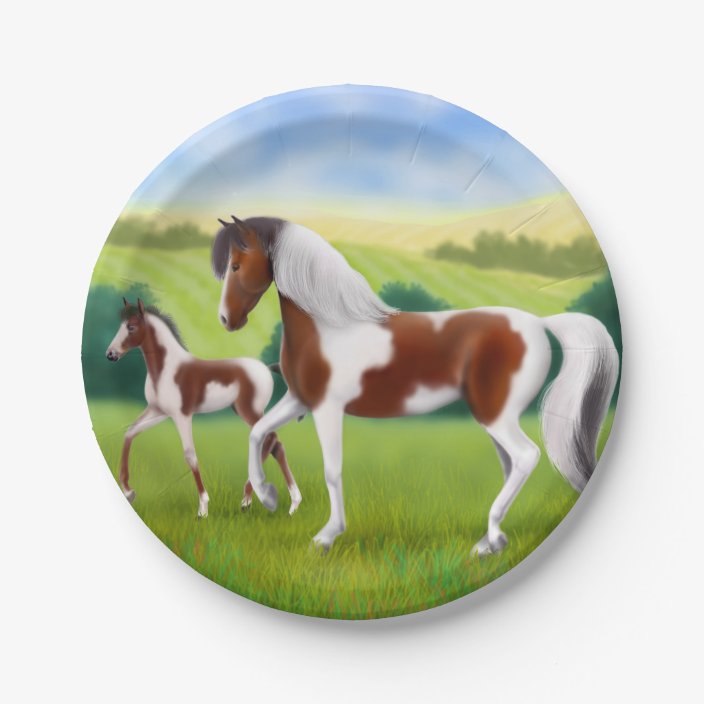 horse paper plates