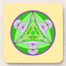 Tri-Pyramid Tiger Coasters