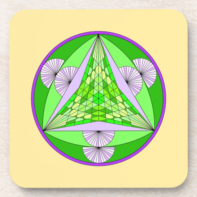 Tri-Pyramid Tiger Coasters (Front)