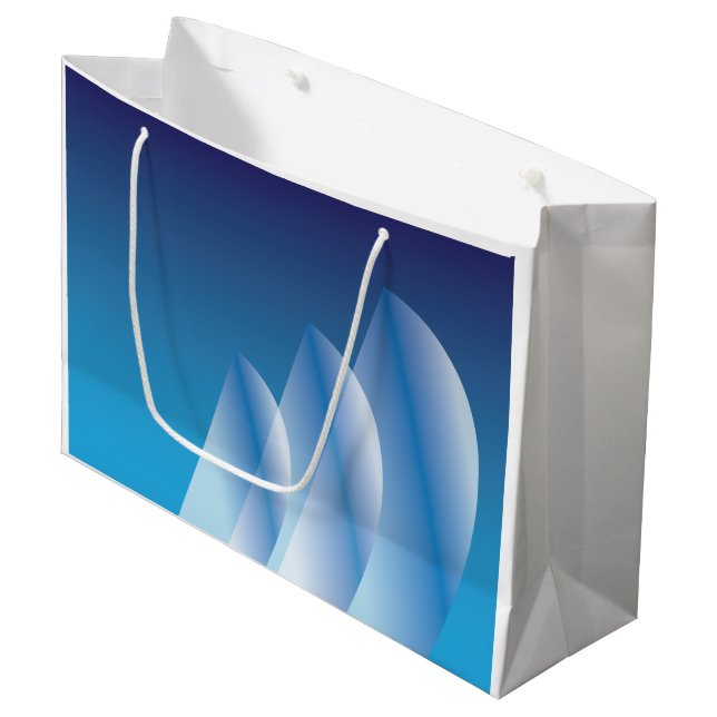 Tri-Sail Translucent Blue Sky Large Gift Bag (Front Angled)