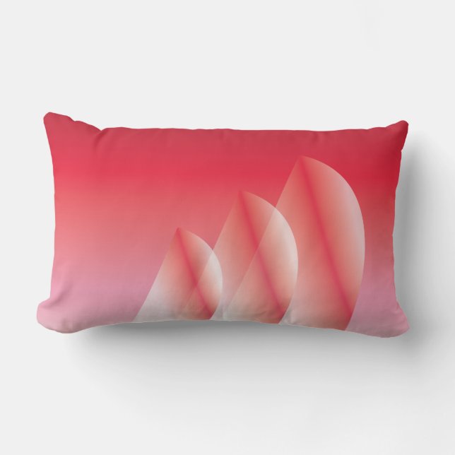 Tri-Sail Translucent Scarlet Sails sweet dreams Lumbar Pillow (Front)