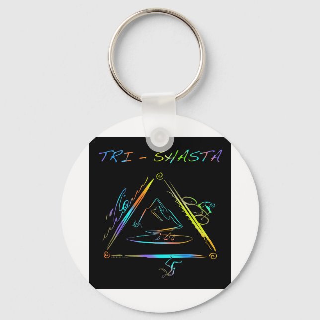 Tri Shasta Triathalon Logo Keychain (Front)