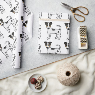 Tri Smooth Coat Parson Russell Terrier Pattern Wrapping Paper