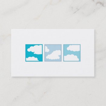Tri-squares - Clouds Business Card by fireflidesigns at Zazzle