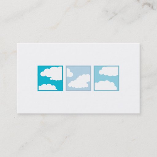 Customizable Tri-Squares - Clouds Business Card Template
