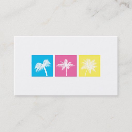 Customizable Tri-Squares - Palms Business Card Template