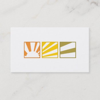 Tri-squares - Sunset Business Card by fireflidesigns at Zazzle