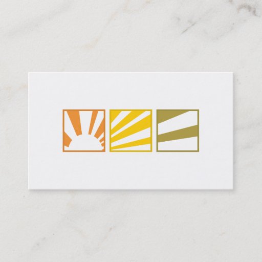 Customizable Tri-Squares - Sunset Business Card