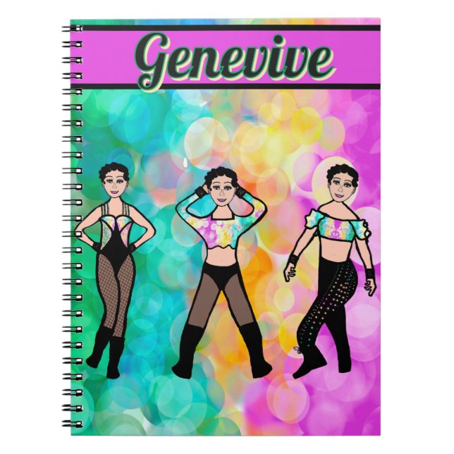 Tri-Styled Dancer Pastel & Black #1 Notebook (Front)