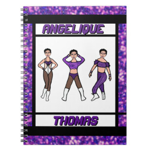 Tri-Styled Dancer Purple & Black Notebook #2